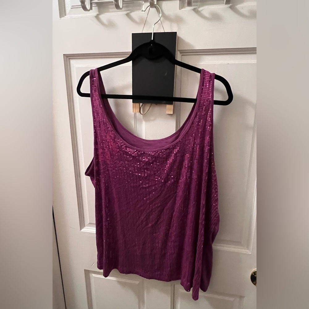 2/$20 Purple Sequined Lane Bryant Tank 18/20